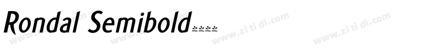 Rondal Semibold字体转换